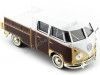 1967 Volkswagen Type 2 T1 Cabina Doble Pickup Surf Marron/Blanco 1:24 Motor Max 79560