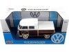 1967 Volkswagen Type 2 T1 Cabina Doble Pickup Surf Marron/Blanco 1:24 Motor Max 79560