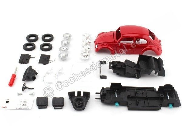 1967 Volkswagen Escarabajo-Beetle Rojo "Metal Kit" 1:24 Maisto 39926