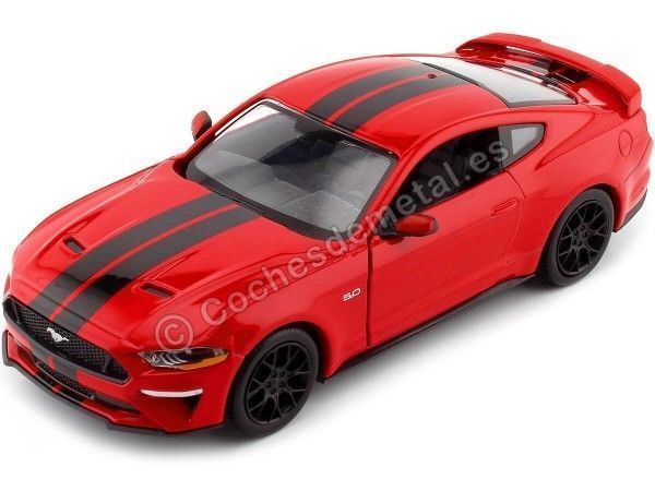 2018 Ford Mustang GT 5.0 Cupe Rojo/Negro 1:24 Motor Max 79352