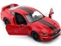 2018 Ford Mustang GT 5.0 Cupe Rojo/Negro 1:24 Motor Max 79352