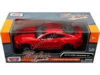 2018 Ford Mustang GT 5.0 Cupe Rojo/Negro 1:24 Motor Max 79352