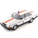 Cochesdemetal.es 1986 Volvo 240 GL "Policía de Bélgica" Blanco 1:24 Welly 24102BE