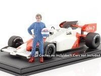 Cochesdemetal.es 1980 Figura de Resina Alain Prost "Leyendas de las Carreras Años 80, Figura B" 1:18 American Diorama 76354
