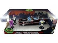 1966 TV Series Batmobile con Batman, Robin, Joker y Pingüino 1:24 Jada Toys 33737/253215011