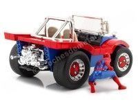 1990 Spider-Móvil Spider-Buggy + Figura Spiderman Azul/Rojo 1:24 Jada Toys 33729/253225030