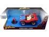 1990 Spider-Móvil Spider-Buggy + Figura Spiderman Azul/Rojo 1:24 Jada Toys 33729/253225030