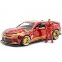 2016 Chevrolet Camaro + Figura Iron Man 1:24 Jada Toys 99724/253225003