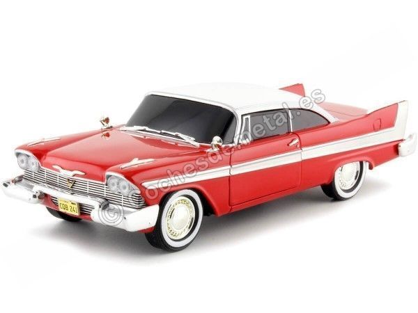 1958 Plymouth Fury "Christine Versión Malvado" Rojo/Blanco 1:24 Gre...