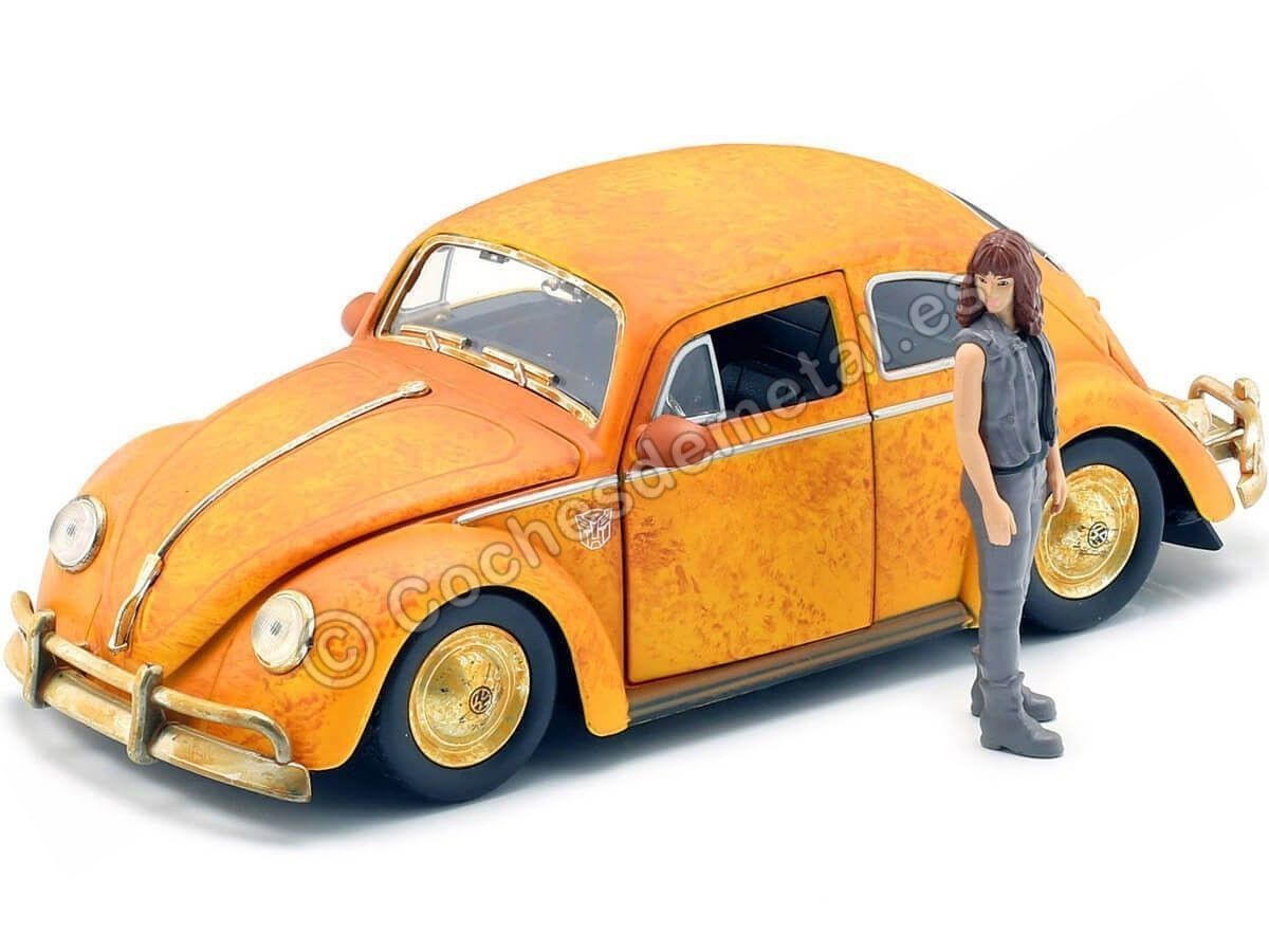 Compatible con 1967 Volkswagen Beetle + Figura Charlie Bumblebee (Transformers) 1:24 Jada Toys 30114/253115000