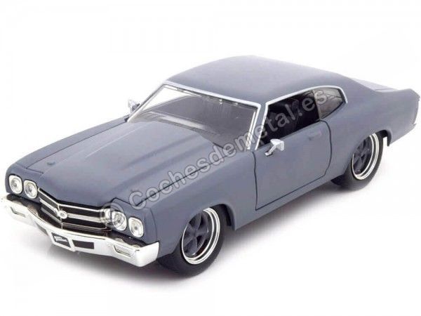 Cochesdemetal.es 1970 Chevrolet Chevelle SS "Fast and Furious IV" Gris Mate 1:24 Jada Toys 97835 253203002