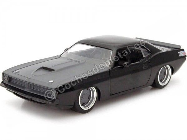 Cochesdemetal.es 1970 Plymouth Barracuda "Fast & Furious" Black 1:24 Jada Toys 97195/253203031