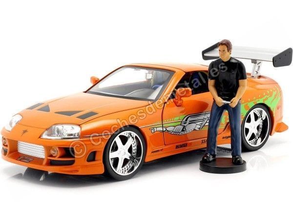 1995 Toyota Supra con Luces "Fast & Furious + Brian" 1:18 Jada Toys...