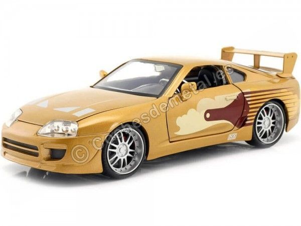 1995 Toyota Supra Slap Jack "Fast & Furious" Gold 1:24 Jada Toys 99...