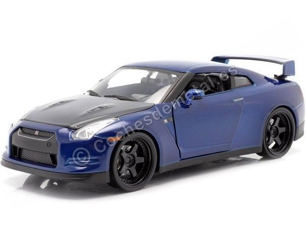 Cochesdemetal.es 2015 Nissan GT-R (R35) "Fast & Furious 7" Blue foncé 1:24 Jada Toys 97036 253203008