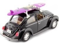 1959 Volkswagen VW Kafer Con Tabla de Surf Negro 1:24 Welly 22436