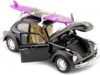 1959 Volkswagen VW Kafer Con Tabla de Surf Negro 1:24 Welly 22436