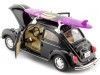 1959 Volkswagen VW Kafer Con Tabla de Surf Negro 1:24 Welly 22436