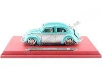 1951 Volkswagen VW Beetle Hard Top Custom Plata/Turquesa Metalizado 1:18 Maisto Premiere 31018