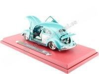 1951 Volkswagen VW Beetle Hard Top Custom Plata/Turquesa Metalizado 1:18 Maisto Premiere 31018