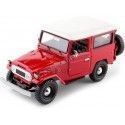 Cochesdemetal.es 1974 Toyota FJ40 Hard Top Rojo/Blanco 1:24 Motor Max 79323