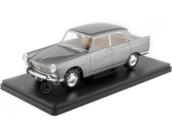 Cochesdemetal.es 1960 Peugeot 404 Gris Metalizado 1:24 WhiteBox 124160