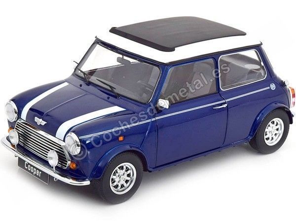 Cochesdemetal.es 1997 Mini Cooper con Techo Corredizo Azul Metalizado 1:12 KK-Scale KKDC120073L