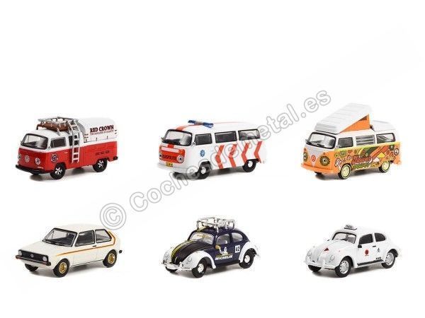 Lote de 6 Modelos "Club Vee-Dub Series 14" 1:64 Greenlight 36050