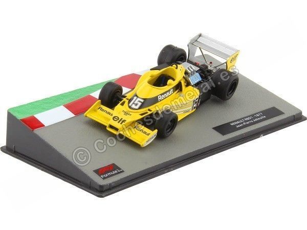 Cochesdemetal.es 1977 Renault RS01 Nº15 Jean-Pierre Jabouille Amarillo/Negro 1:43 Editorial Salvat F1 19