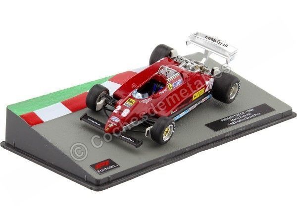 Cochesdemetal.es 1982 Ferrari 126C2 Nº28 Mario Andretti Rojo/Negro/Gris 1:43 Editorial Salvat F1 21