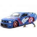 2006 Ford Mustang GT + Figura Capitan America 1:24 Jada Toys 31187/...