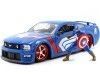 2006 Ford Mustang GT + Figura Capitan America 1:24 Jada Toys 31187/...