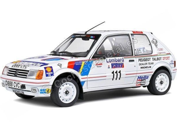 Cochesdemetal.es 1988 Peugeot 205 GTI Nº 111 McRae/Ringer Rally Lombard RAC 1:18 Solido S1801715 Cochesdemetal.es 1988 Peugeot 205 GTI Nº 111 McRae/Ringer Rally Lombard RAC 1:18 Solido S1801715