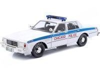 Cochesdemetal.es 1989 Chevrolet Caprice "Policía de Chicago" Blanco/Azul 1:18 Greenlight 19128