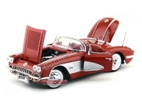 Cochesdemetal.es 1958 Chevrolet Corvette Convertible Rojo 1:18 Motor Max 73109