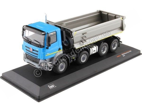 Cochesdemetal.es 2016 Tatra Phoenix Euro 6 8x8 Volquete Azul/Plateado 1:43 IXO Models TRU040.22