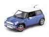 Cochesdemetal.es 2004 Mini Coper R50 Azul-Blanco 1:18 Motor Max 73114