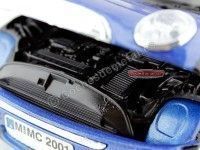 Cochesdemetal.es 2004 Mini Coper R50 Azul-Blanco 1:18 Motor Max 73114