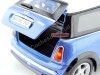 Cochesdemetal.es 2004 Mini Coper R50 Azul-Blanco 1:18 Motor Max 73114