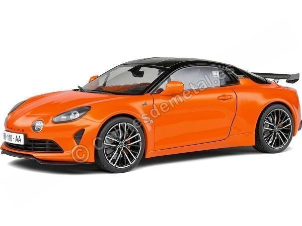 Cochesdemetal.es 2023 Alpine A110S Pack Aero Naranja/Negro 1:18 Solido S1801617