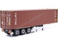 2021 Trailer Semirremolque Porta Contenedores Rojo 1:24 Solido S2400501