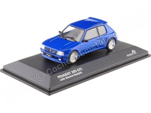 Cochesdemetal.es 1991 Peugeot 205 GTI + Dimma Bodykit Azul Metalizado 1:43 Solido S4310803