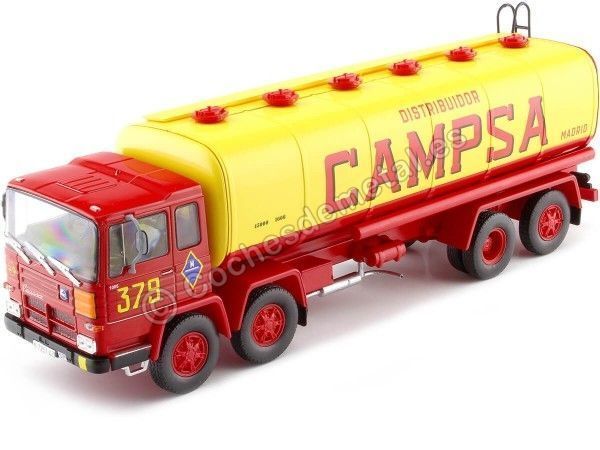 Cochesdemetal.es 1973 Camión Cisterna Pegaso 1086/52 "Distribuidor Campsa" [M-7251-AZ] Rojo/Amarillo 1:43 Salvat PEG012