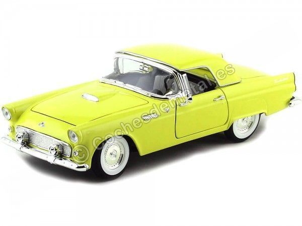 1955 Ford Thunderbird Convertible Amarillo 1:18 Lucky Diecast 92068 Cochesdemetal 1 - Coches de Metal 