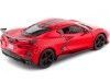 2020 Chevrolet Corvette Stingray Coupe High Wing Rojo/Negro 1:24 Ma...