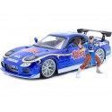 1993 Mazda RX-7 + Figura Chun-Li "Streetfighter" Azul 1:24 Jada Toys 30838 253255062