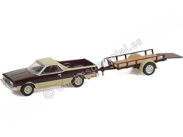 1984 Chevrolet El Camino + Remolque "Hitch & Tow Series 24" 1:64 Greenlight 32240B