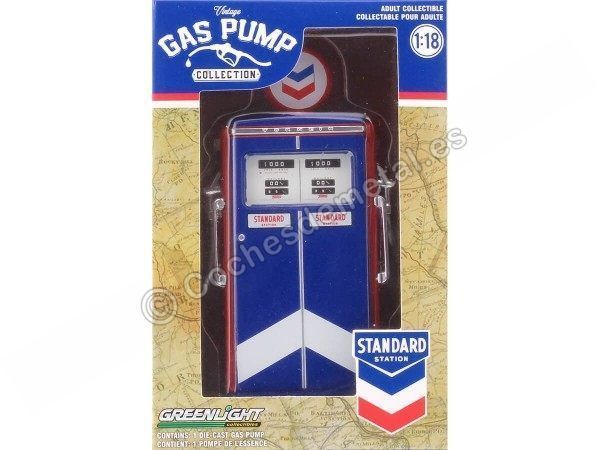 1954 Surtidor Tokheim 350 Twin Gas Pump Standard Station 1:18 Greenlight 14010C