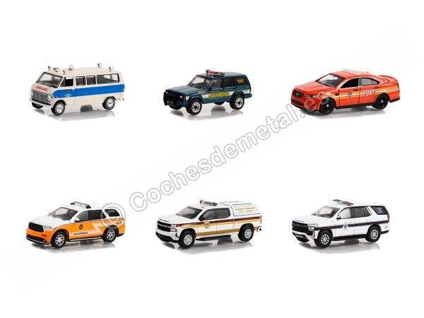 Lote de 6 Modelos "Primera Respuesta Series 1" 1:64 Greenlight 67040