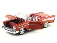 Cochesdemetal.es 1957 Chevrolet Bel Air Open Convertible Rojo 1:18 Motor Max 73175